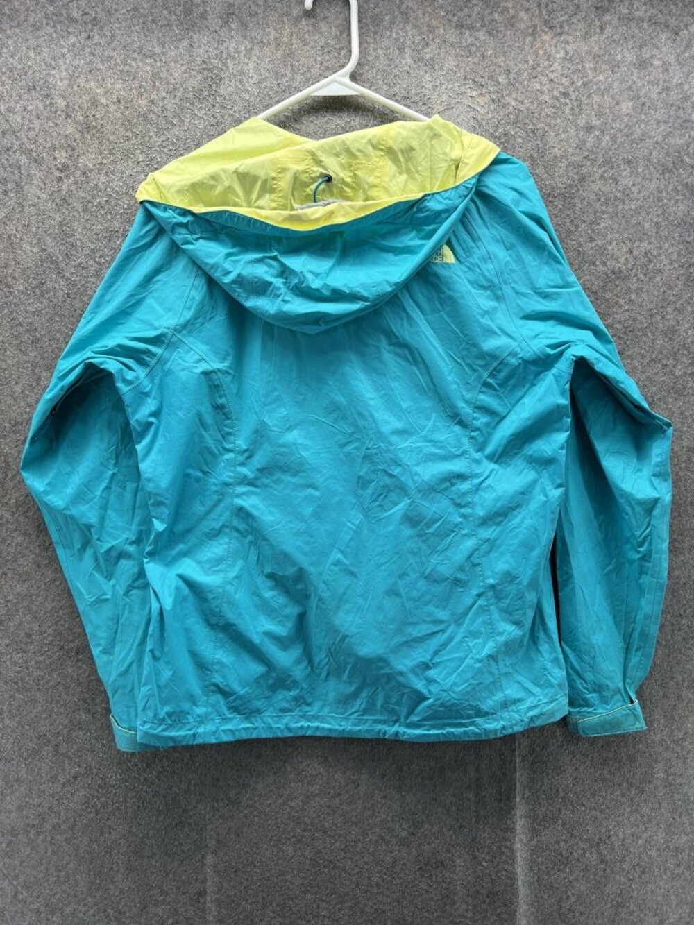 The North Face Jacket Womens Small Blue Colorblock Hooded Windbreaker Hiking - Picture 10 of 12
